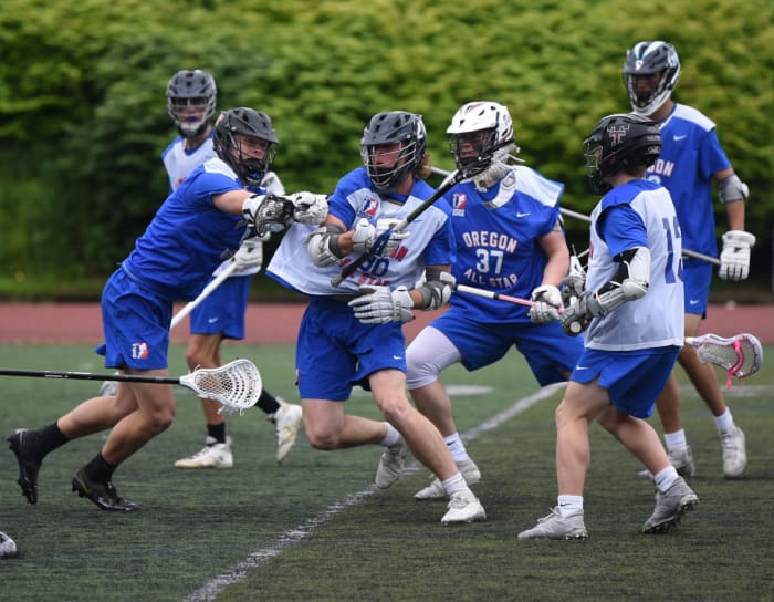 Oregon high school boys lacrosse 2022 all star game Taylor Balkom 6